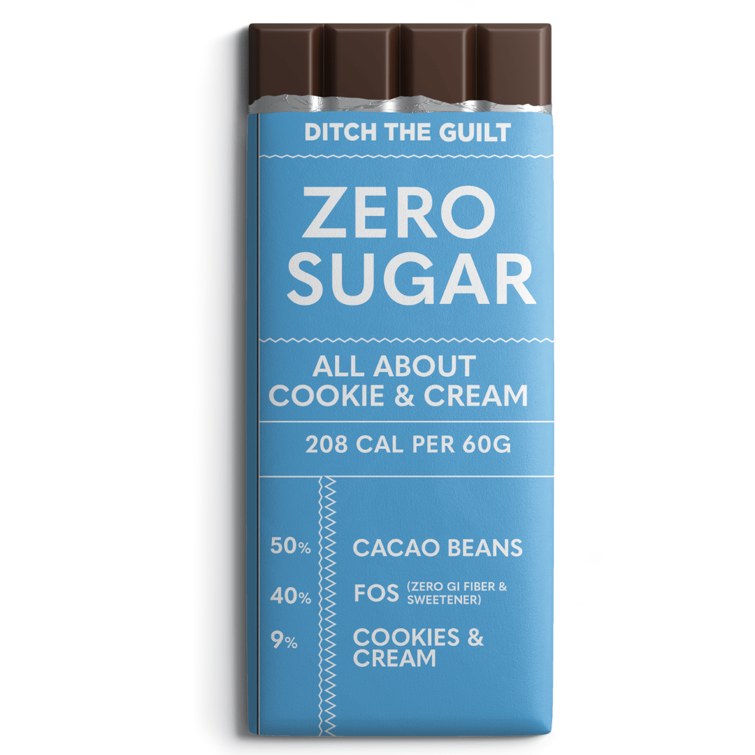 All About Cookie & Cream - Vegan Dark Chocolate - Sugar Free - 60g
