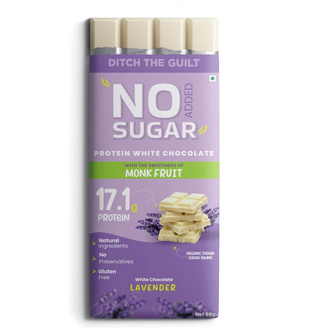 Lavender Petals - White Protein Chocolate - TruNativ Whey Protein - Sugar Free -  60g