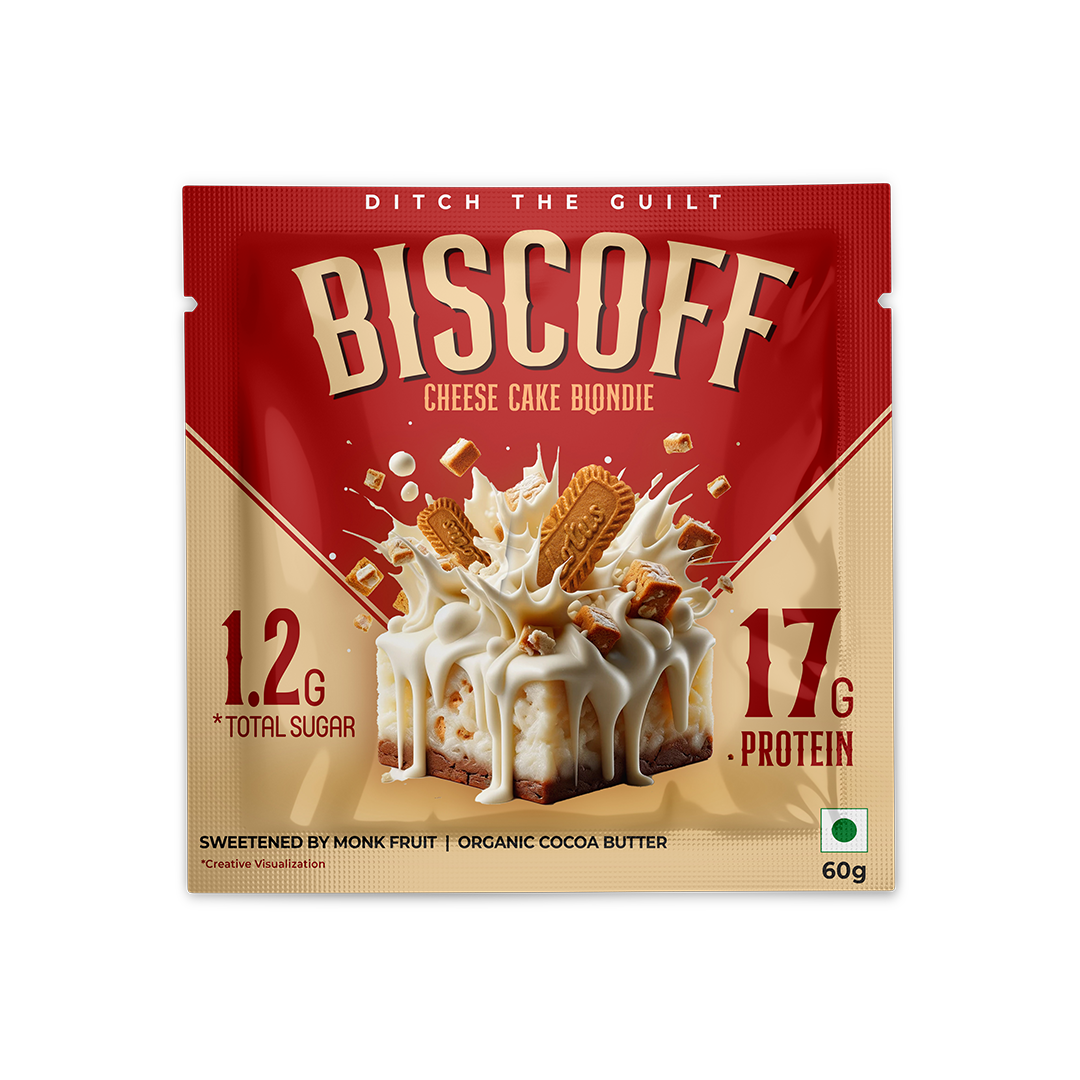 Biscoff - Cheese Cake Blondies - Zero Sugar Added - High Protein - Low Netcarbs. 60g