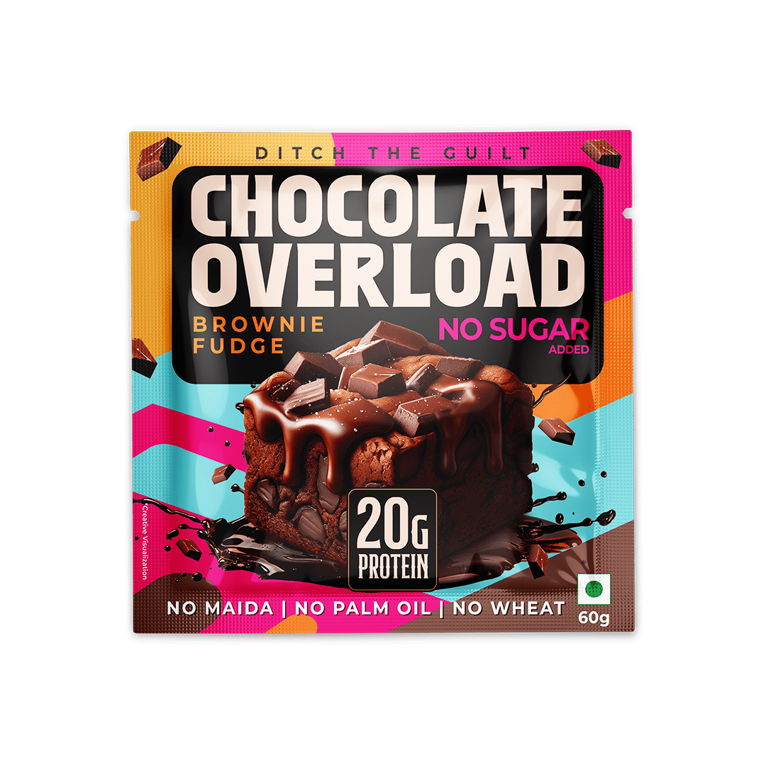 Chocolate Over Load - Brownie Fudge - Zero Sugar Added - High Protein - No Oil - No Flour. 60g