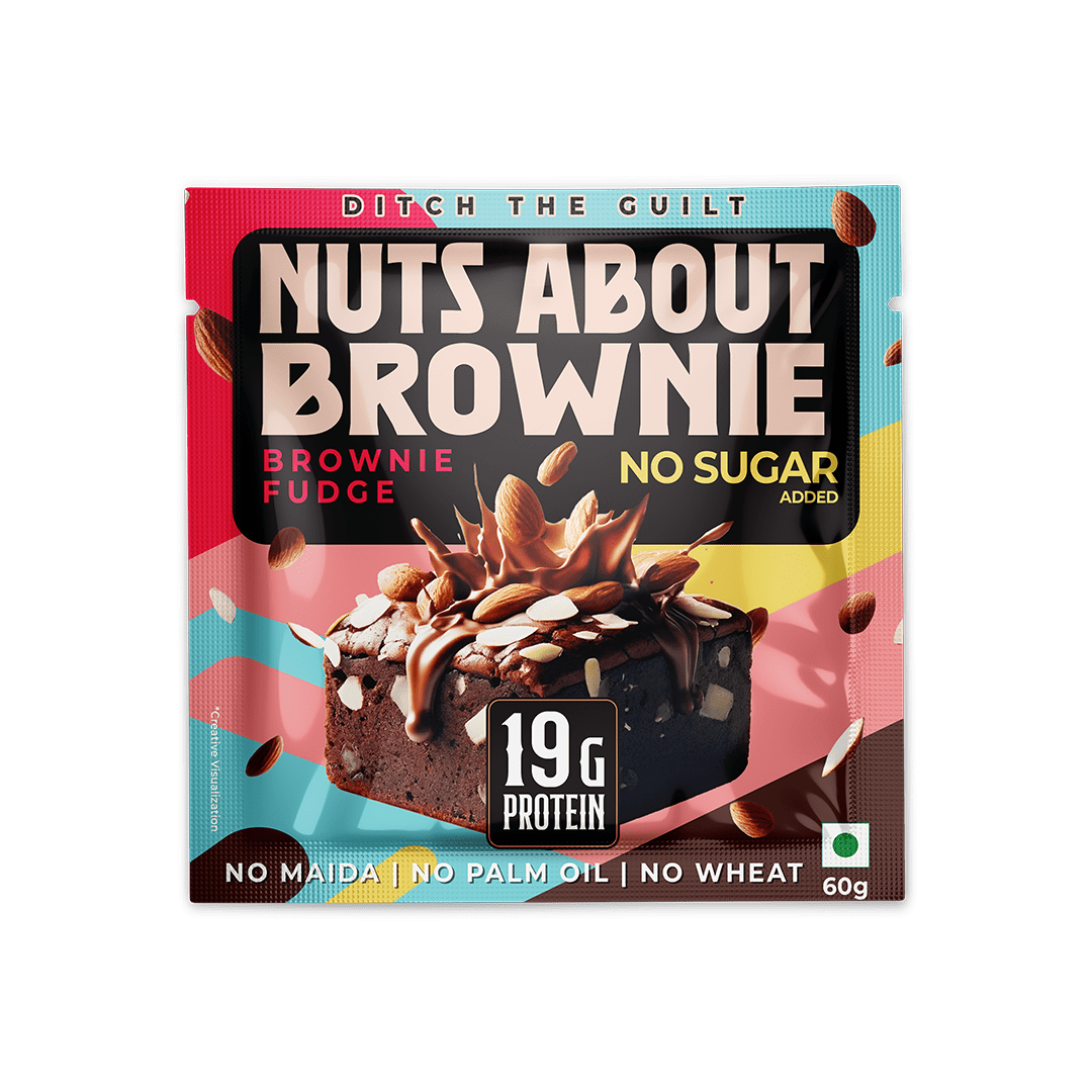Nuts About Brownie - Brownie Fudge - Zero Sugar Added - High Protein - No Oil - No Flour. 60g