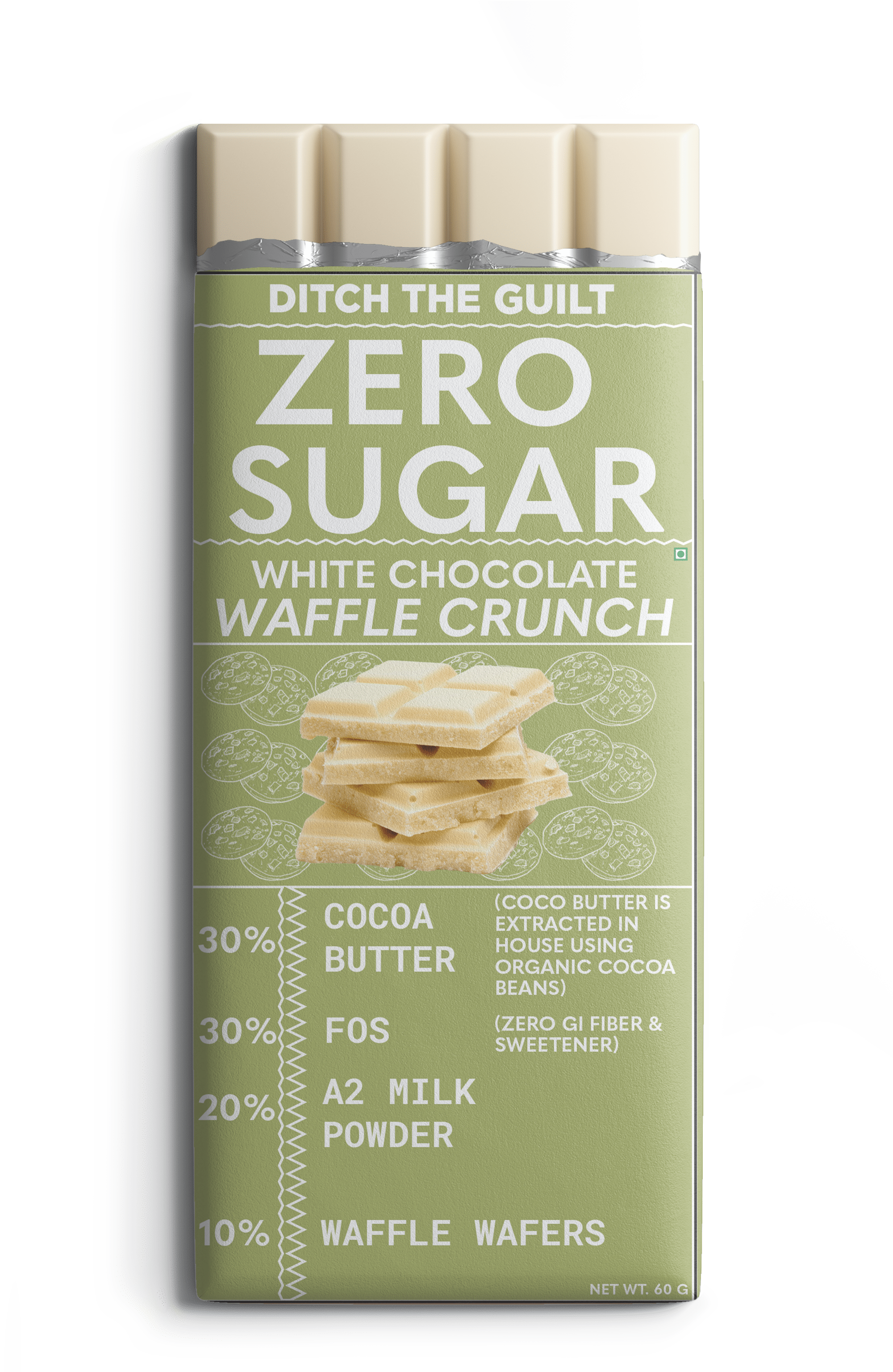 All About Waffle - White Chocolate - Sugar Free  - 60g